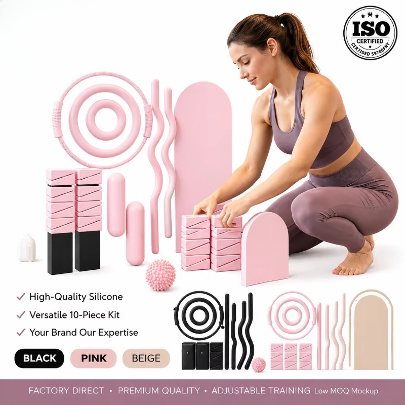 Pilates Yoga Combined - штанга для упражнений, силиконовый коврик для