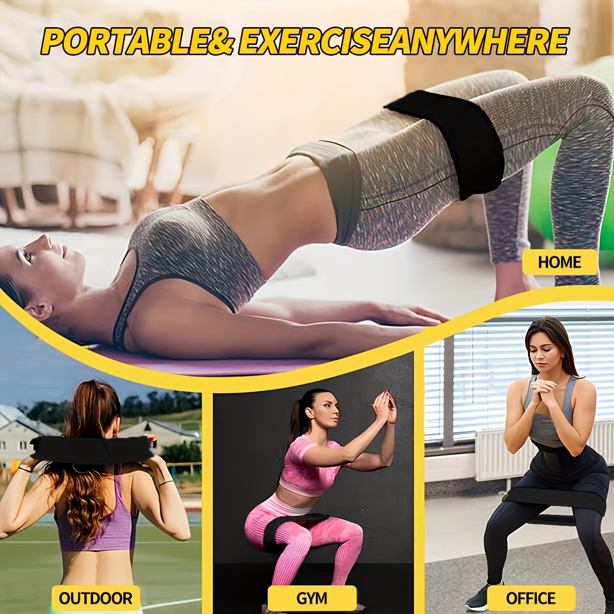 Набор из 3 эластичных лент для – обзор и цена Pilates Yoga Home Workout