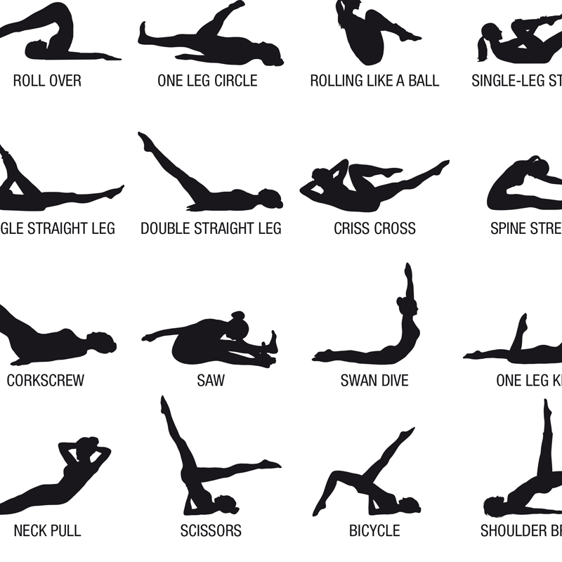 Безрамный плакат-схема для пил – обзор и цена Pilates Yoga Origin